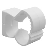 Крепеж-клипса для трубы с фиксатором PDF 26 - 32 белая