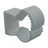 Крепеж-клипса для трубы с фиксатором PDF 35 - 42 серая