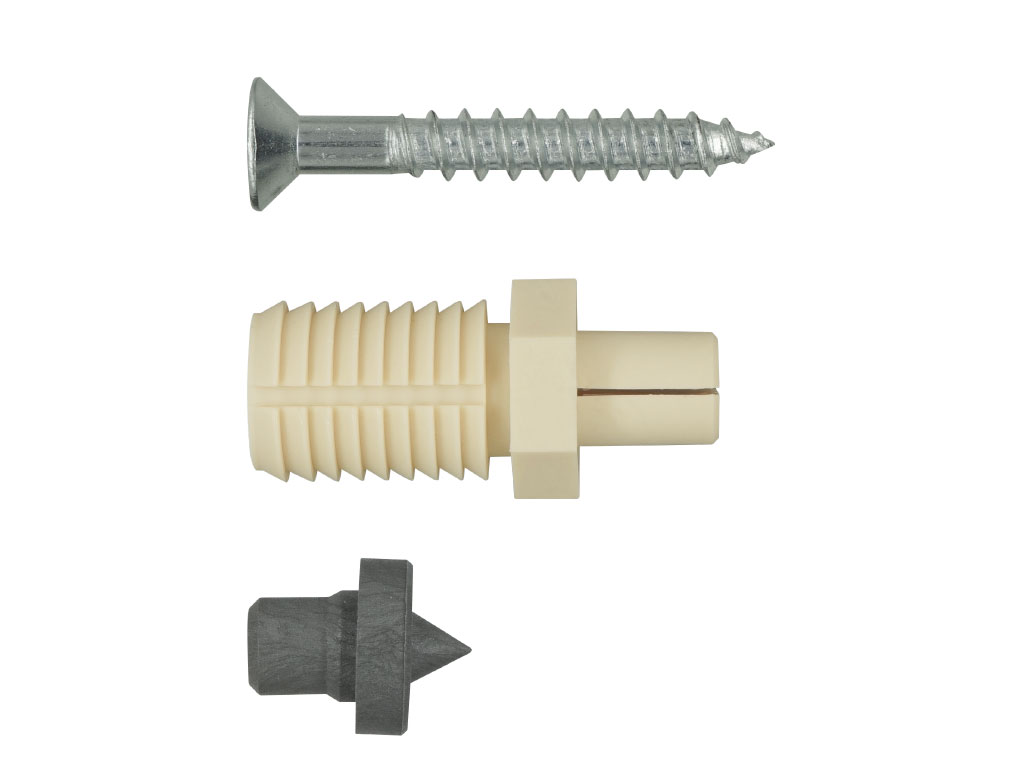 Комплект крепления ступеней лестницы к металлическому основанию (4 шт.)