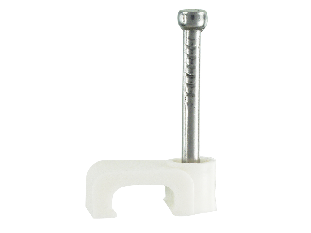 Скоба крепежная PSC 3х5 белая (100 шт.)