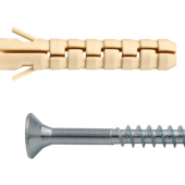 Дюбель нейлоновый PND-6L с шурупом 4,0x60