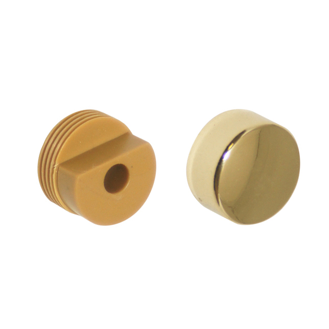Крепление для зеркала D 18 мм пластик. золото гладкое. втулка + колпачок (200 шт.)