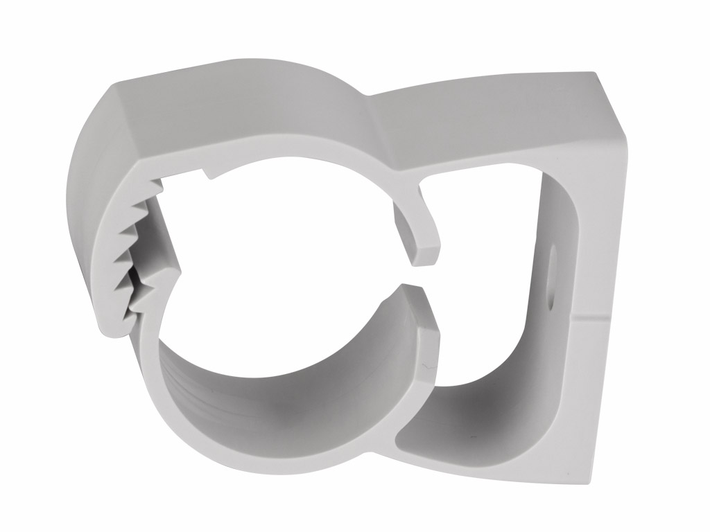 Крепеж-клипса для трубы с фиксатором PDF 35 - 42 серая (240 шт.)