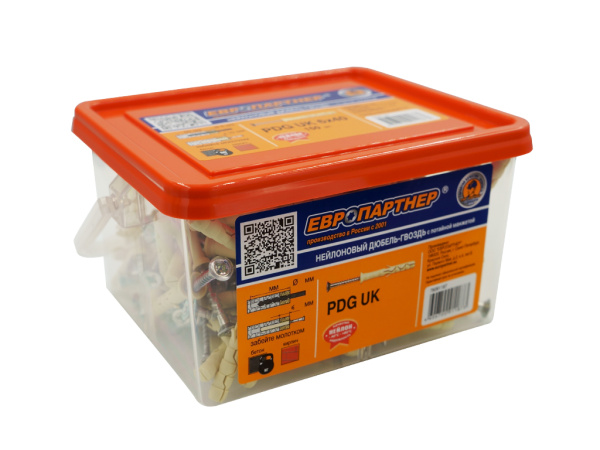 Дюбель-гвоздь PDG UK 8x120 с потайным бортиком дюбеля (40 шт.)