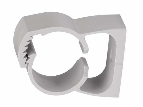 Крепеж-клипса для трубы с фиксатором PDF 26 - 32 серая (360 шт.)