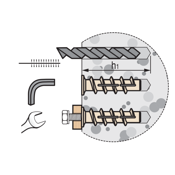 Дюбель для газобетона и пенобетона PBT 