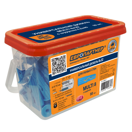 Дюбель Multi универсальный 8x32 с шурупом 4,5x40 (50 шт.)