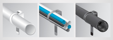 Комплект ремешок для труб и кабеля PRNT 16-32 серый