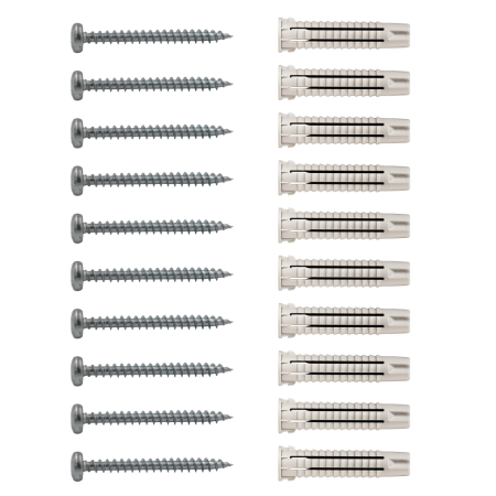 Комплект универсального крепления с шурупом 4x40 Zn полукругл. гол. (10 шт.)