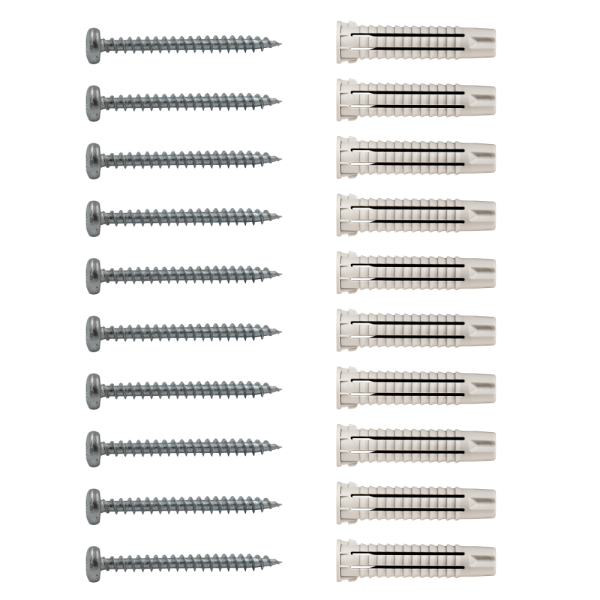 Комплект универсального крепления с шурупом 4x40 Zn полукругл. гол. (10 шт.)