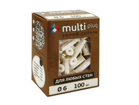 Дюбель Multi универсальный 6x25 белый (100 шт.)