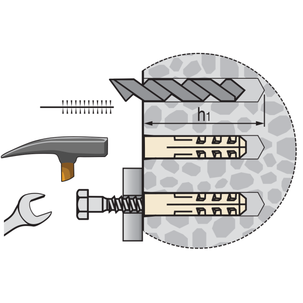 Дюбель распорный нейлоновый PND ЕВРОПАРТНЕР