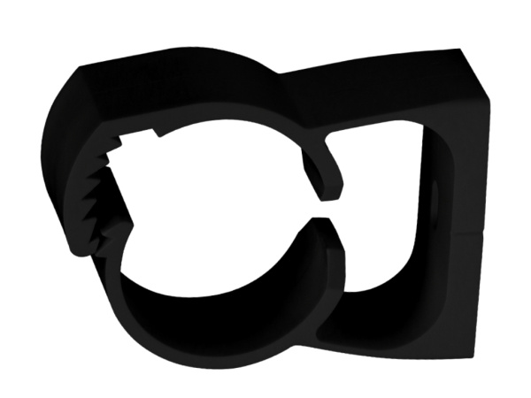 Крепеж-клипса для трубы с фиксатором PDF 20 - 25 черная (480 шт.)