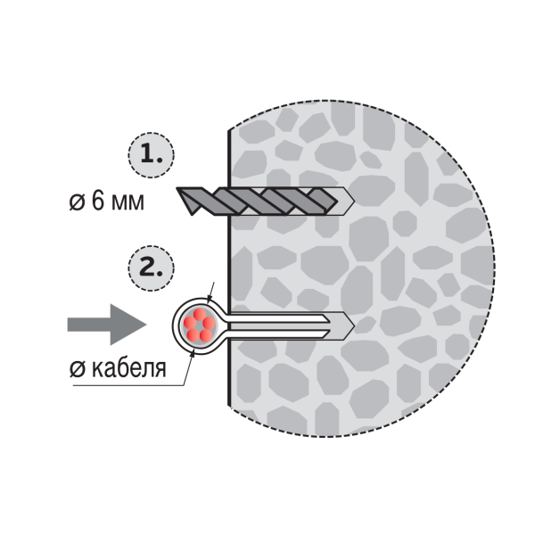 дюбель хомут нейлоновый  PDX