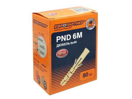 Дюбель нейлоновый PND-6M  (80 шт.)