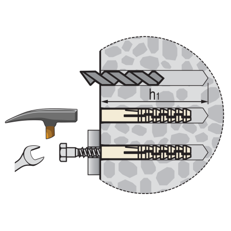 Дюбель распорный удлиненный нейлоновый PND 12L ЕВРОПАРТНЕР