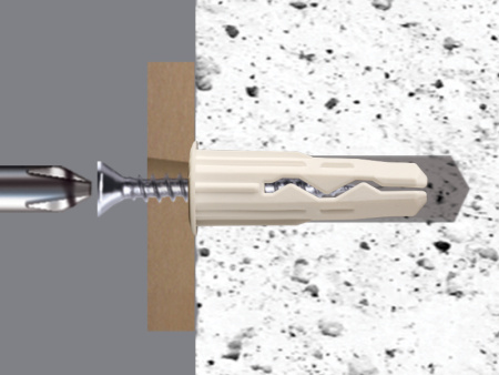 Шуруп универсальный оцинкованный с потайной головкой 4x30 для дюбеля 