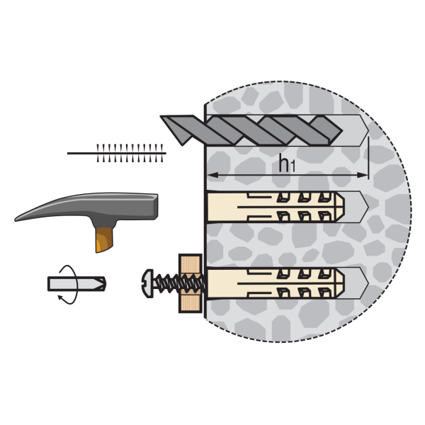 Дюбель распорный нейлоновый PND ЕВРОПАРТНЕР