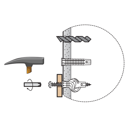 Дюбель универсальный нейлон. PDU N 5 с шурупом 3,5х30