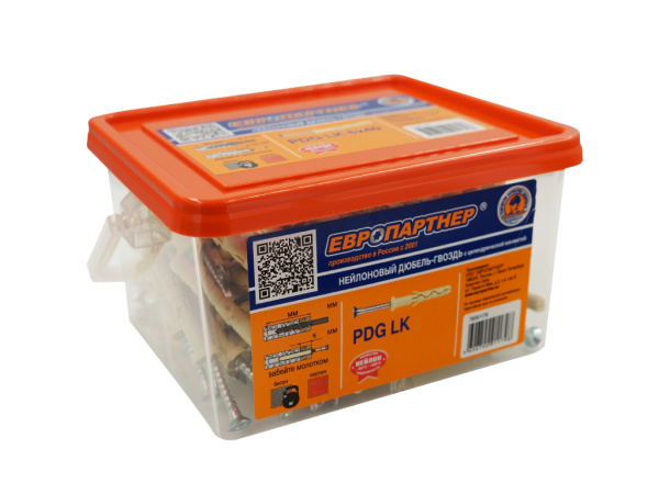 Дюбель-гвоздь PDG LK 8x100 с цилиндрическим бортиком дюбеля (50 шт.)