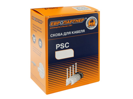 Скоба крепежная PSC 4-6 черная (100 шт.)
